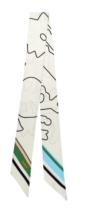 Хустка Gunia шовкова Силуетифігури довга молочна