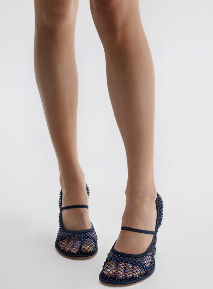 Туфлі Kachorovska JERRY сині з кристалами