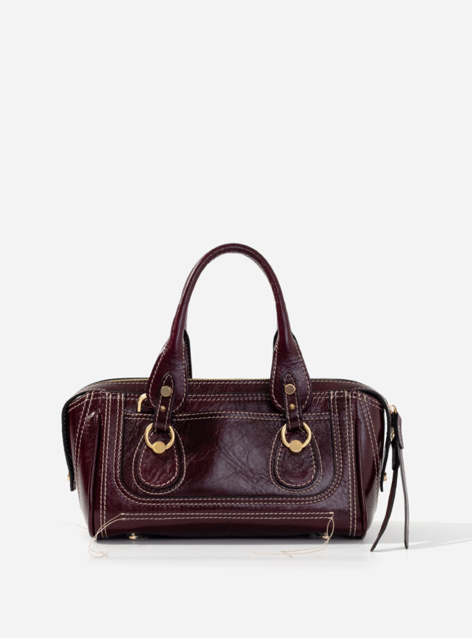 Сумка Kachorovska Donna Bag mini бордова Gia золото