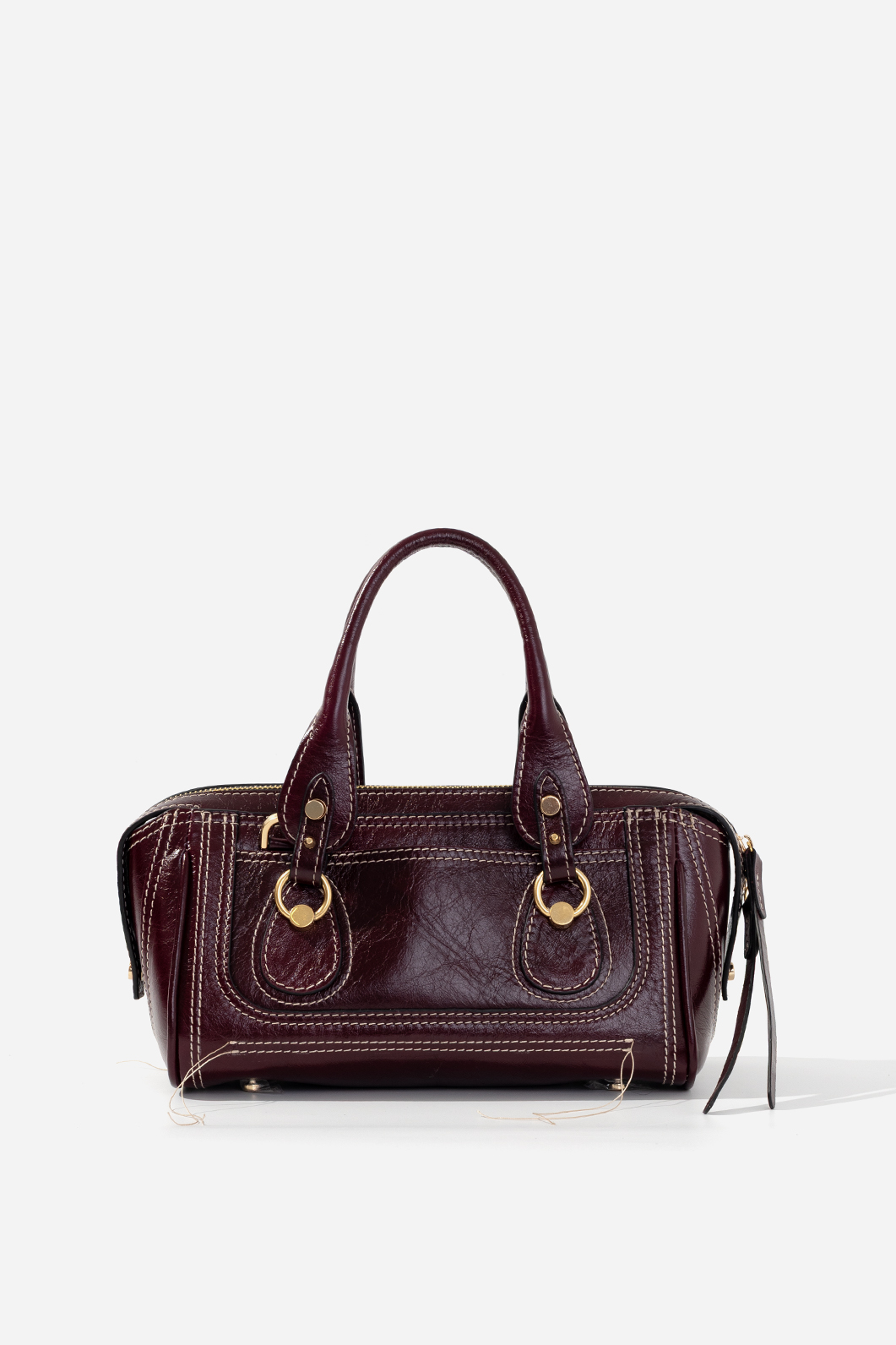 Сумка Kachorovska Donna Bag mini бордова Gia золото - Зображення 2