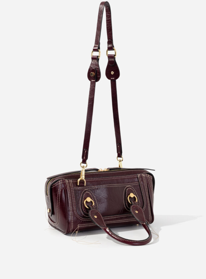 Сумка Kachorovska Donna Bag mini бордова Gia золото