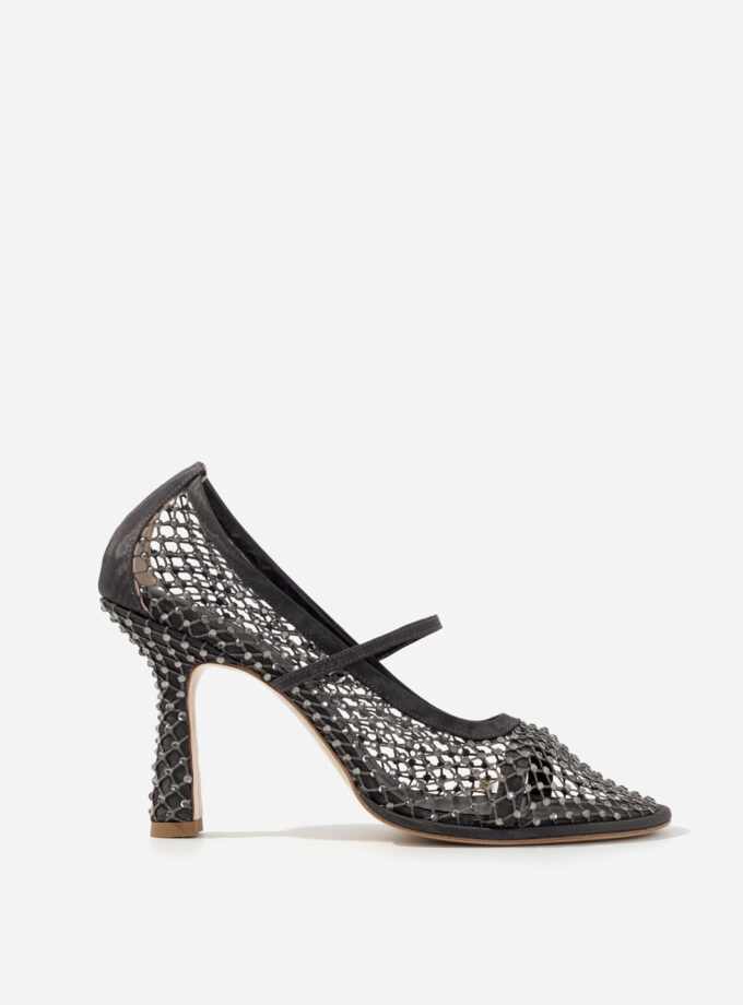 Туфлі Kachorovska JERRY сірі з кристалами