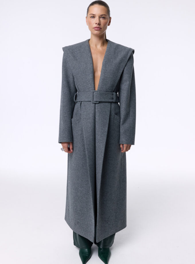 Пальто Bazhane Free-spirited coat сірий