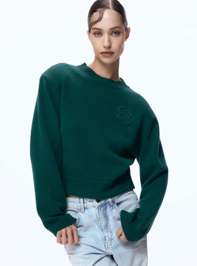 Светер Bazhane Pumped sweater зелений