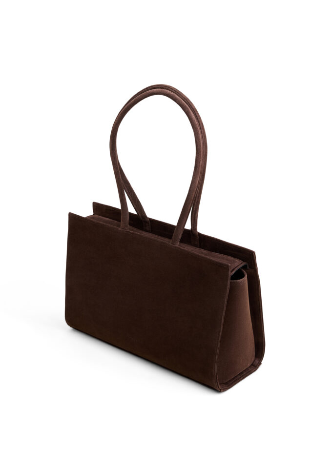 Сумка Poelle Carolyn Tote Bag medium коричневий замша