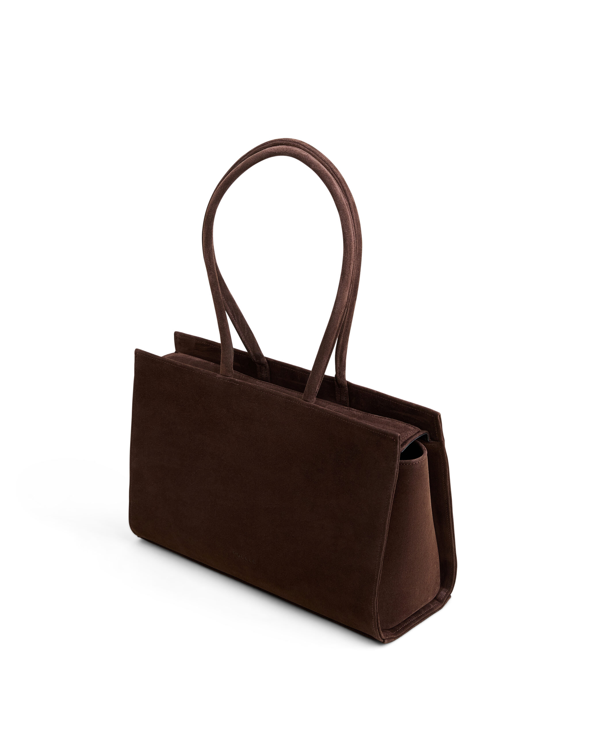 Сумка Poelle Carolyn Tote Bag medium коричневий замша