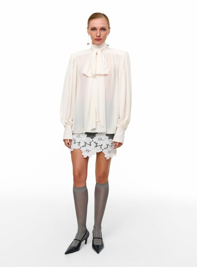 Спідниця MYxMY Chloe сірий з мереживом