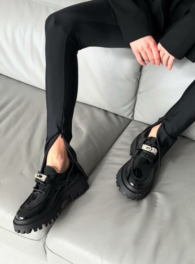 Туфлі-дербі R One Eclat Black з ремінцем