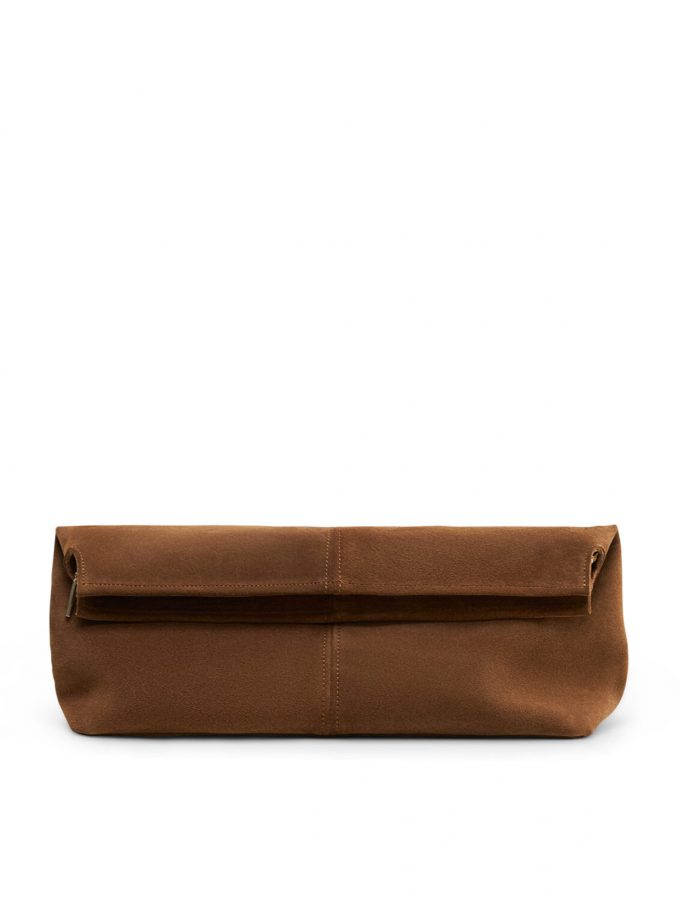 Сумка Poelle Elza clutch карамель замш