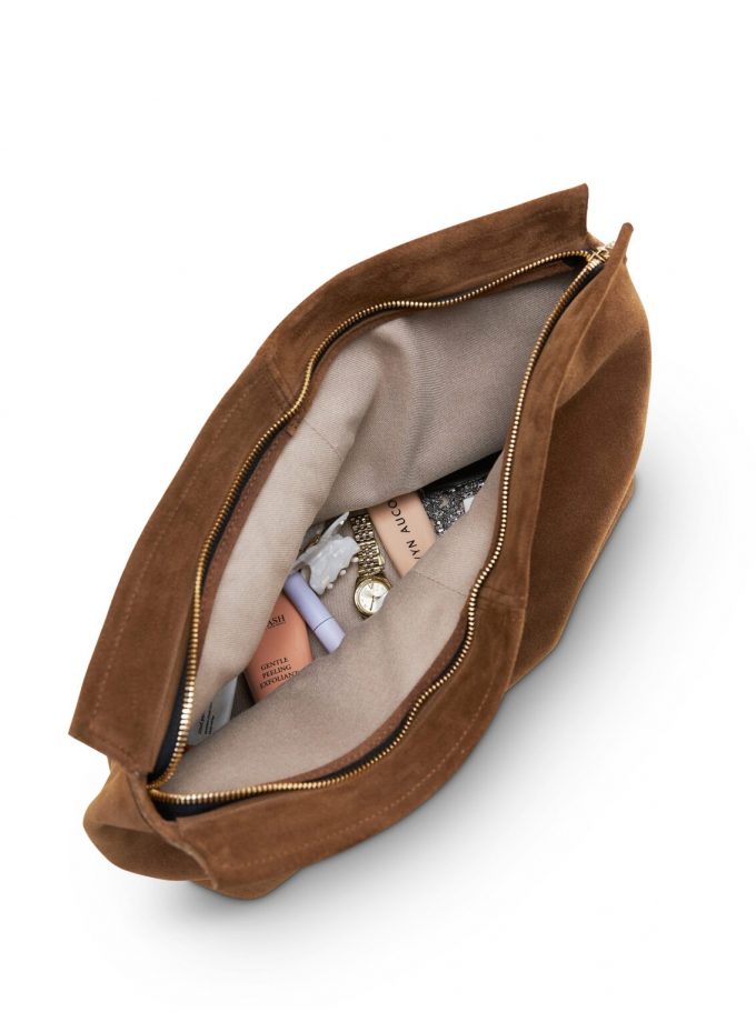 Сумка Poelle Elza clutch карамель замш