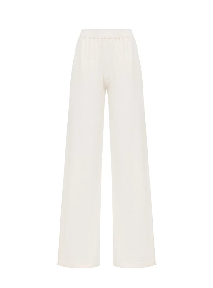 Штани O.TAJE PREMIUM WOOL WIDE LEG молочні