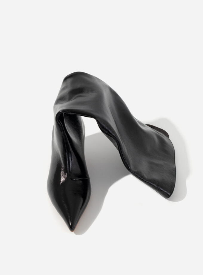 Чоботи Kachorovska CONNIE чорні шкіряні