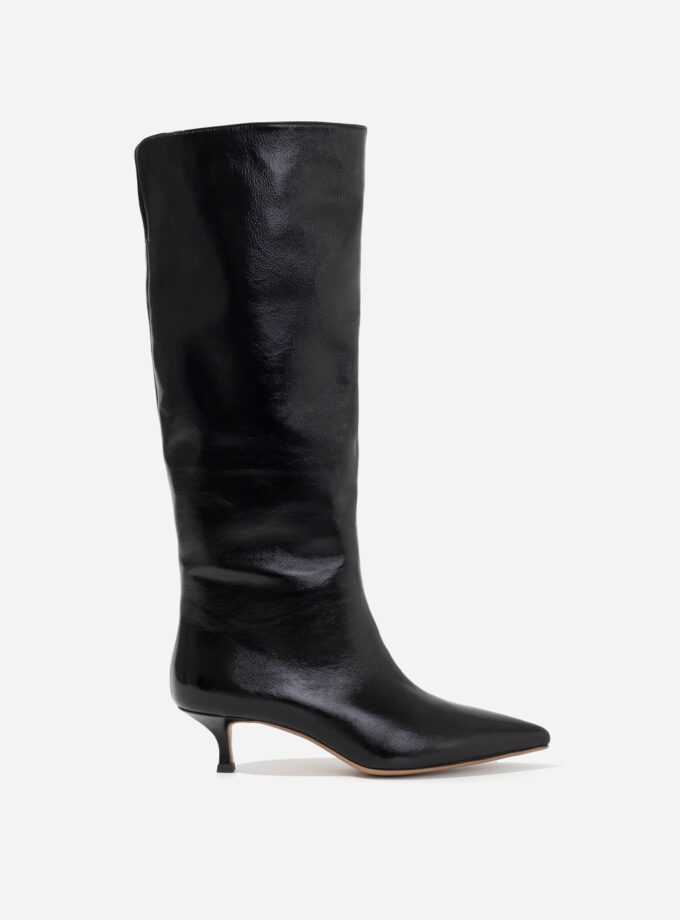 Чоботи Kachorovska CONNIE чорні шкіряні