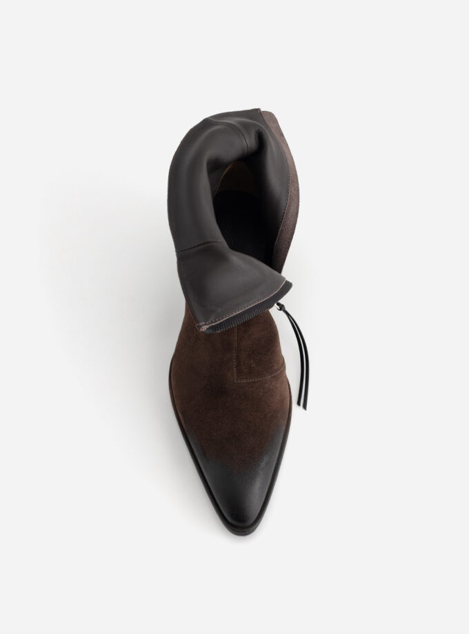 Черевики Kachorovska ROSA темно-коричневі замшеві