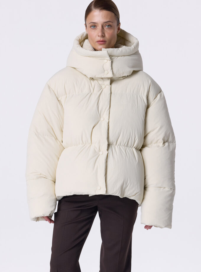 Пуховик Bazhane Glaze Dows Jacket молочний