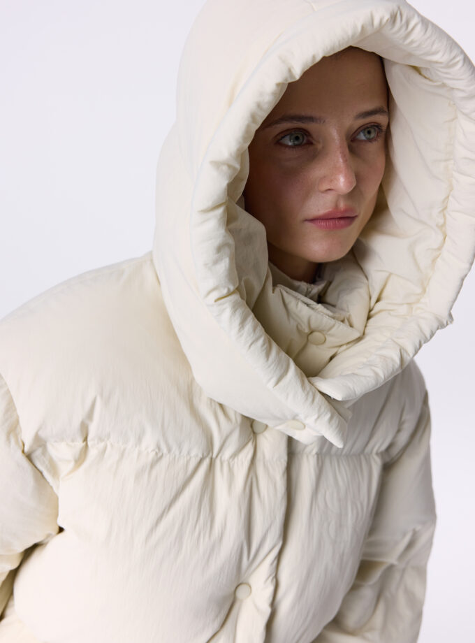 Пуховик Bazhane Glaze Dows Jacket молочний