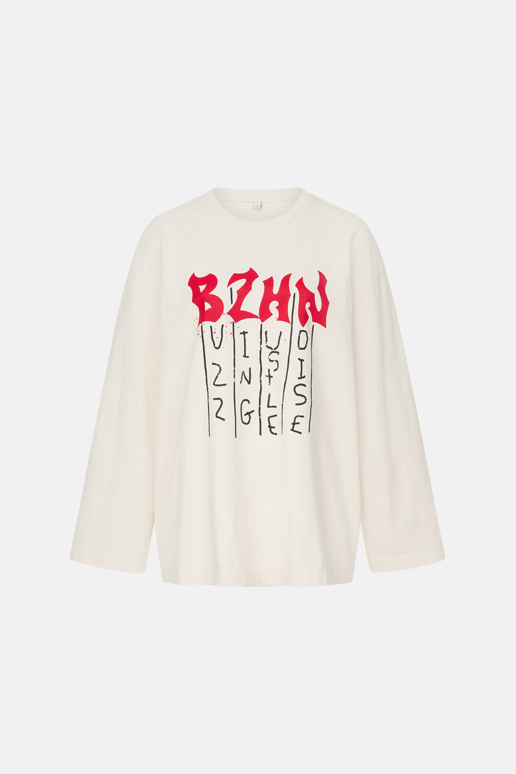 Лонгслів Bazhane Burnt longsleeve з принтом вершковий - Зображення 3