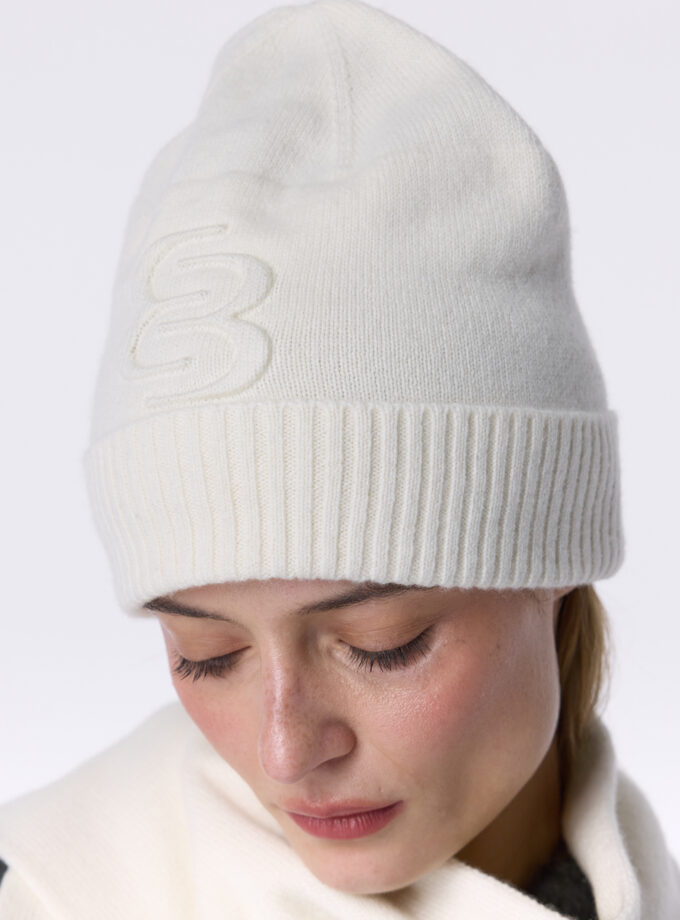 Шапка Bazhane Icon beanie молочний
