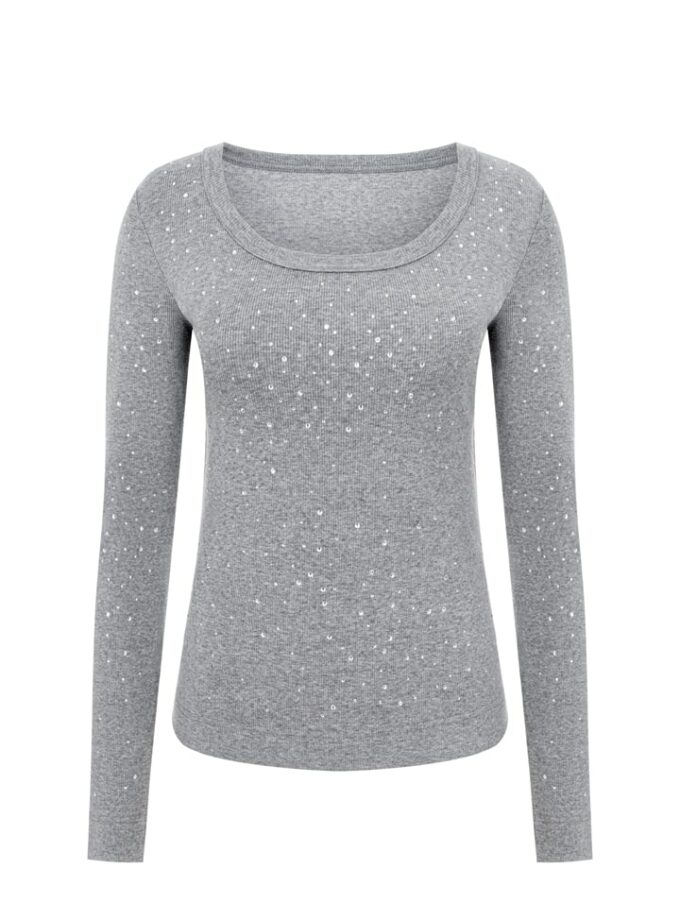 Лонг Zigzag Мері сірий