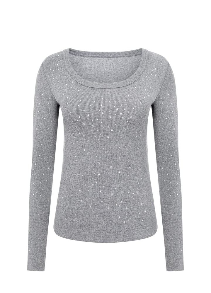 Лонг Zigzag Мері сірий