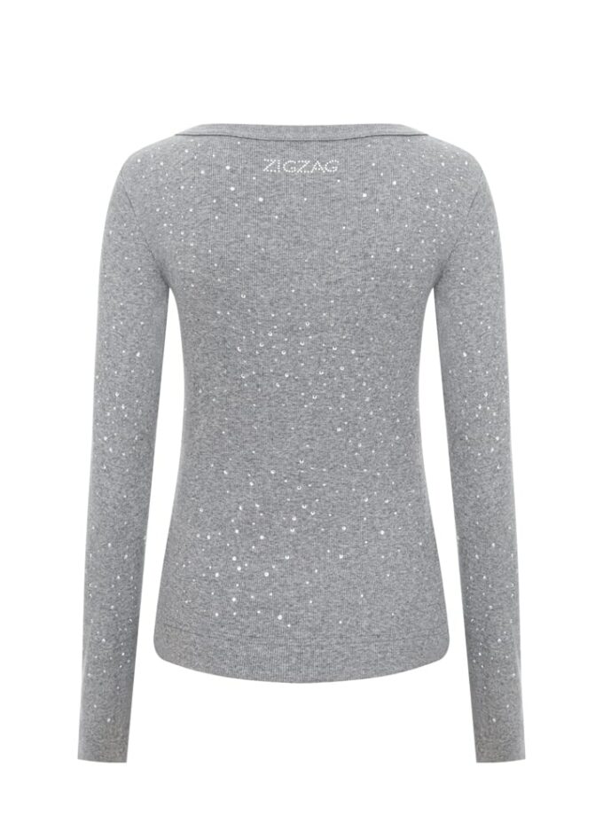 Лонг Zigzag Мері сірий