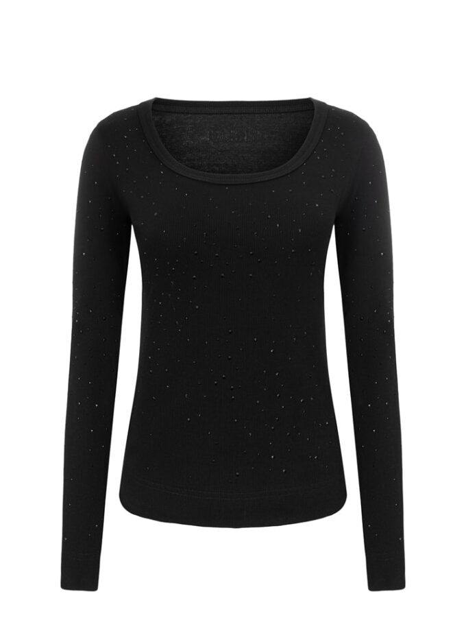 Лонг Zigzag Мері чорний