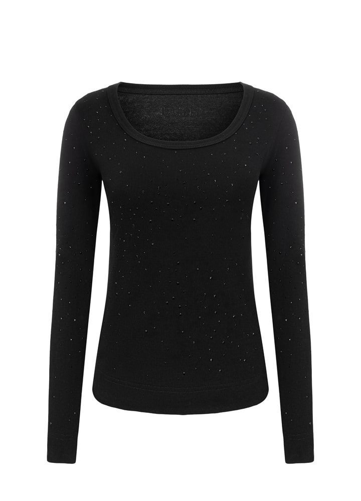 Лонг Zigzag Мері чорний