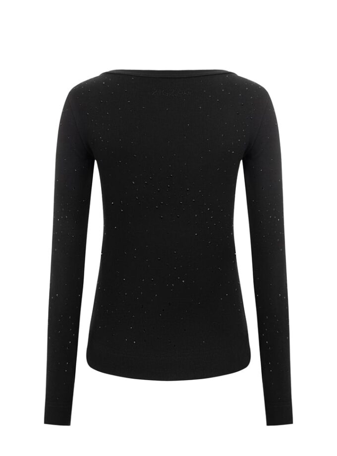 Лонг Zigzag Мері чорний