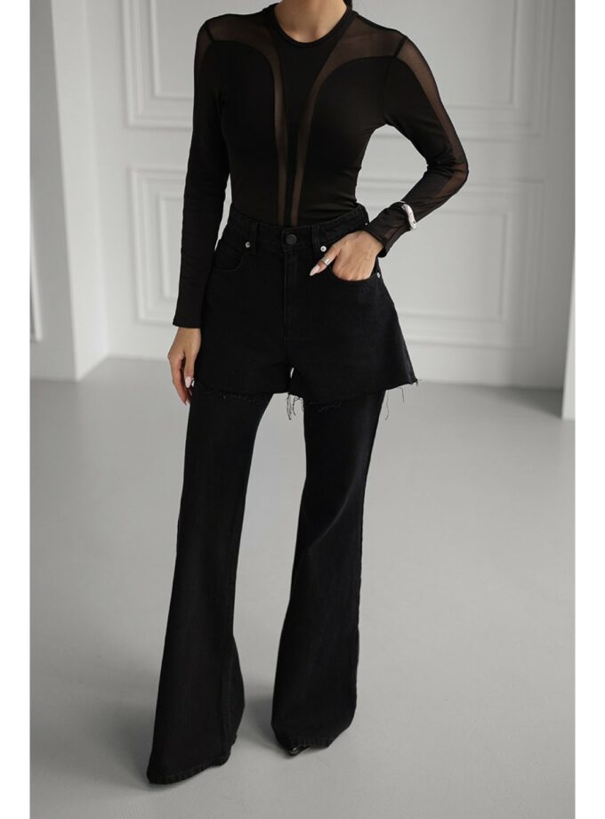 Джинси-шорти Aisenberg denim Grace чорні