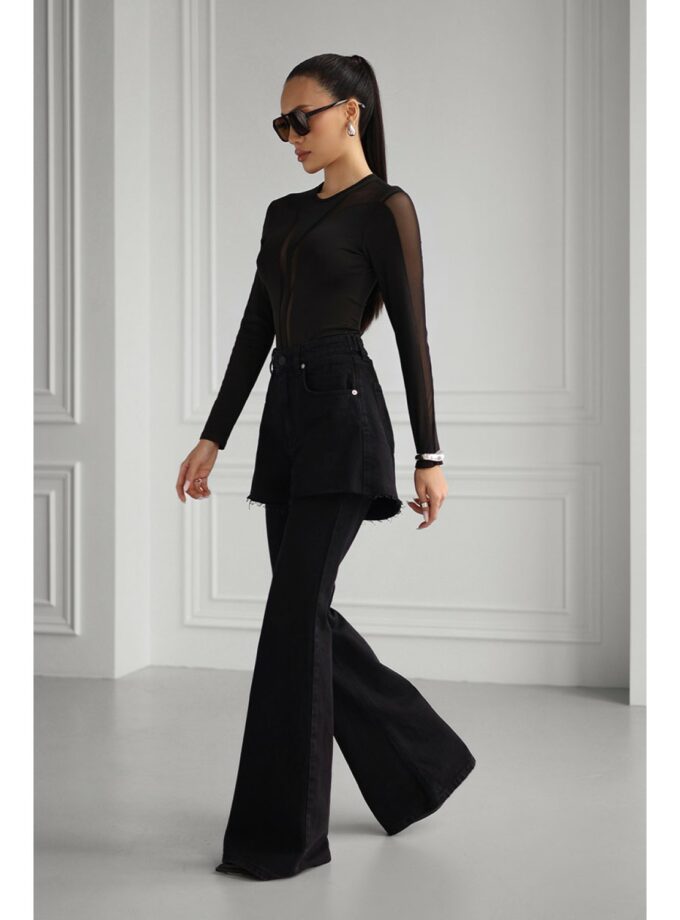 Джинси-шорти Aisenberg denim Grace чорні