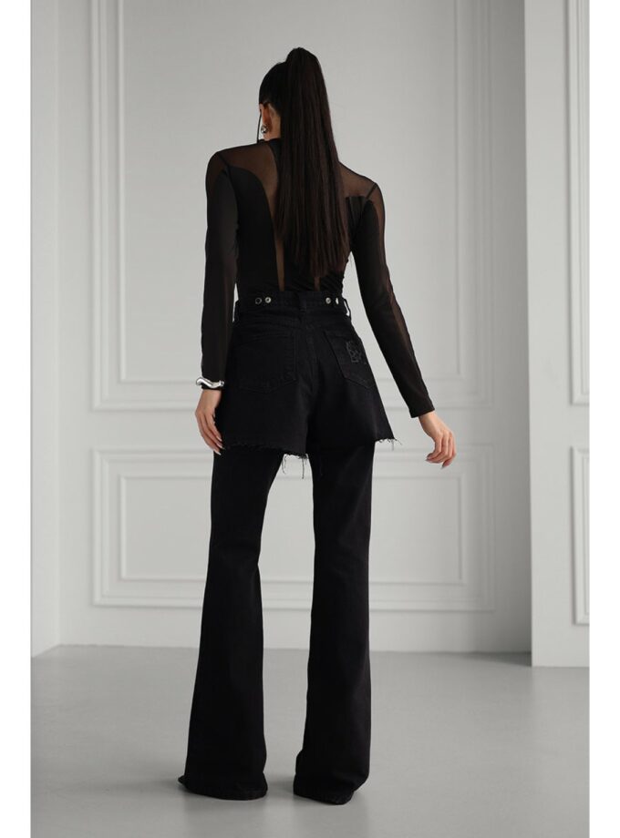 Джинси-шорти Aisenberg denim Grace чорні