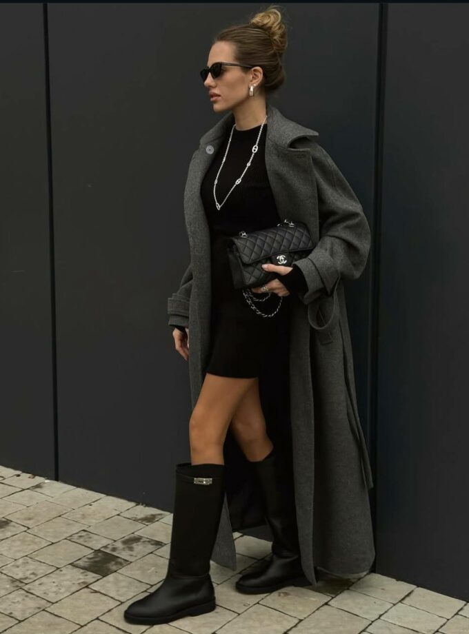 Чоботи R One Key чорна шкіра