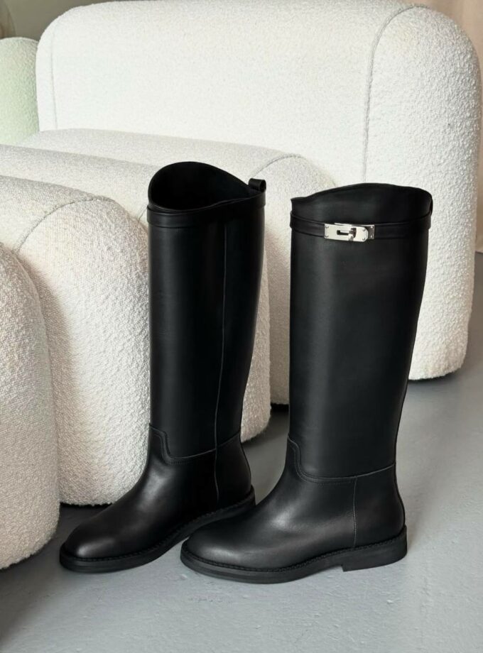 Чоботи R One Key чорна шкіра