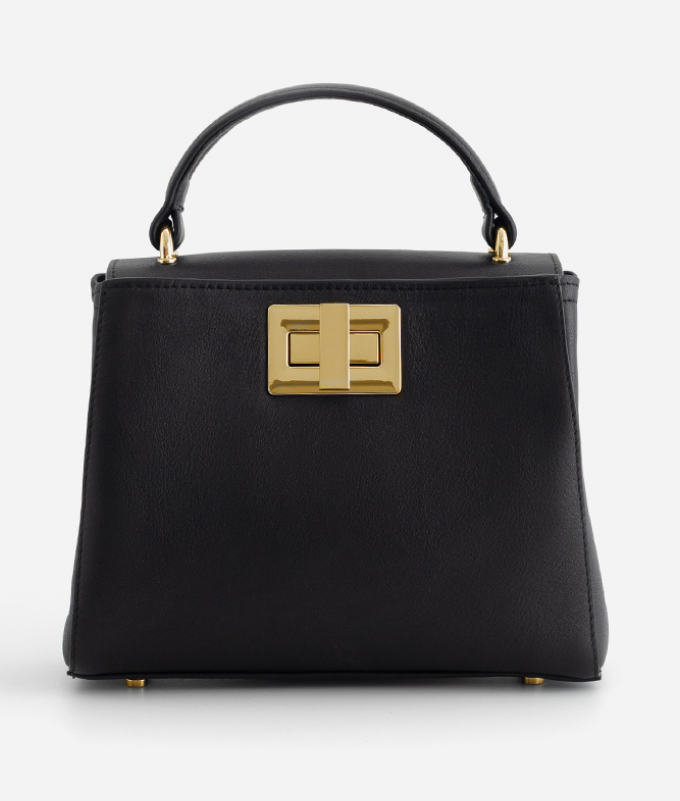 Сумка Kachorovska Erna Soft 23 шкіра чорна фактурна золото