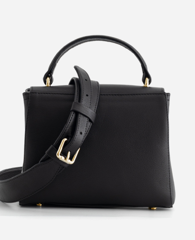 Сумка Kachorovska Erna Soft 23 шкіра чорна фактурна золото