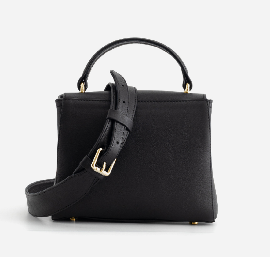 Сумка Kachorovska Erna Soft 23 шкіра чорна фактурна золото - Зображення 2