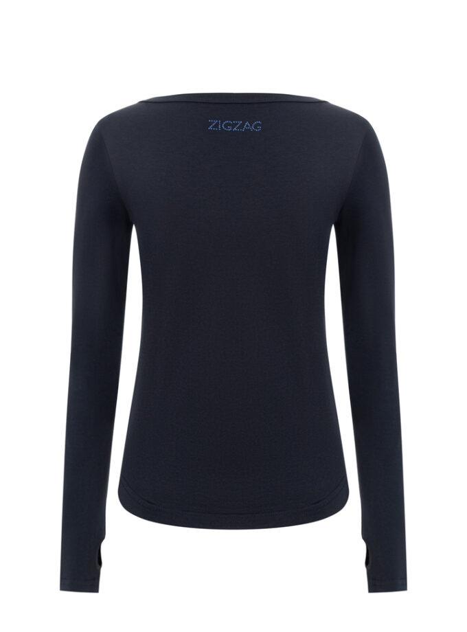 Лонг Zigzag Point синій