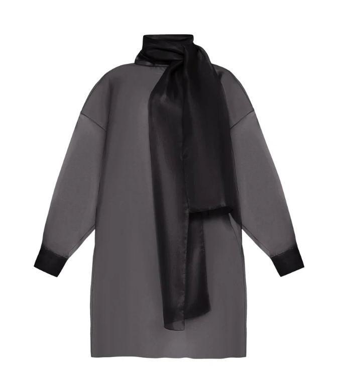 Блуза J’amemme з шарфом чорна