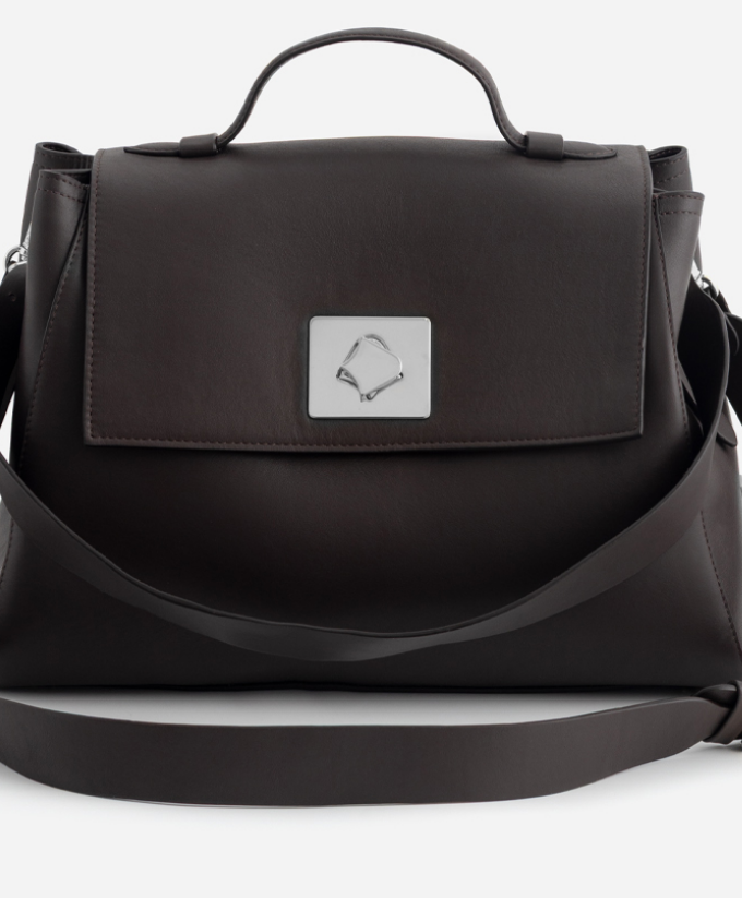 Сумка Kachorovska Ernestina 33 шкіра коричнева срібло