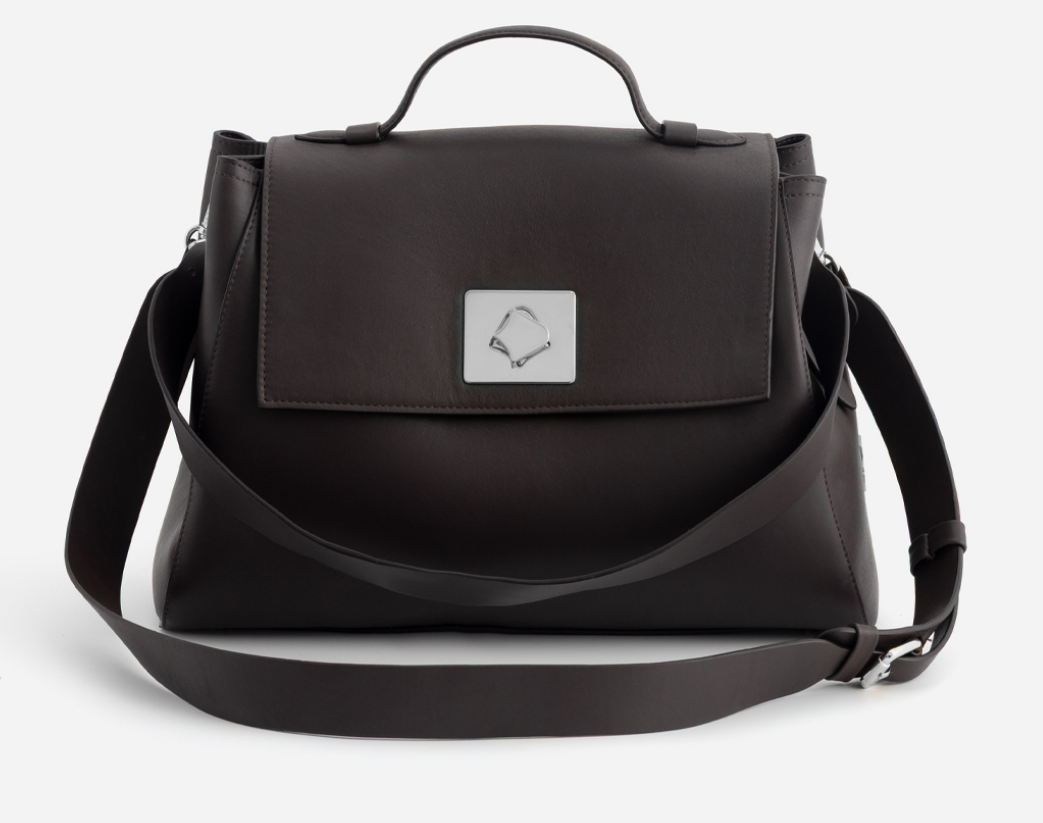 Сумка Kachorovska Ernestina 33 шкіра коричнева срібло