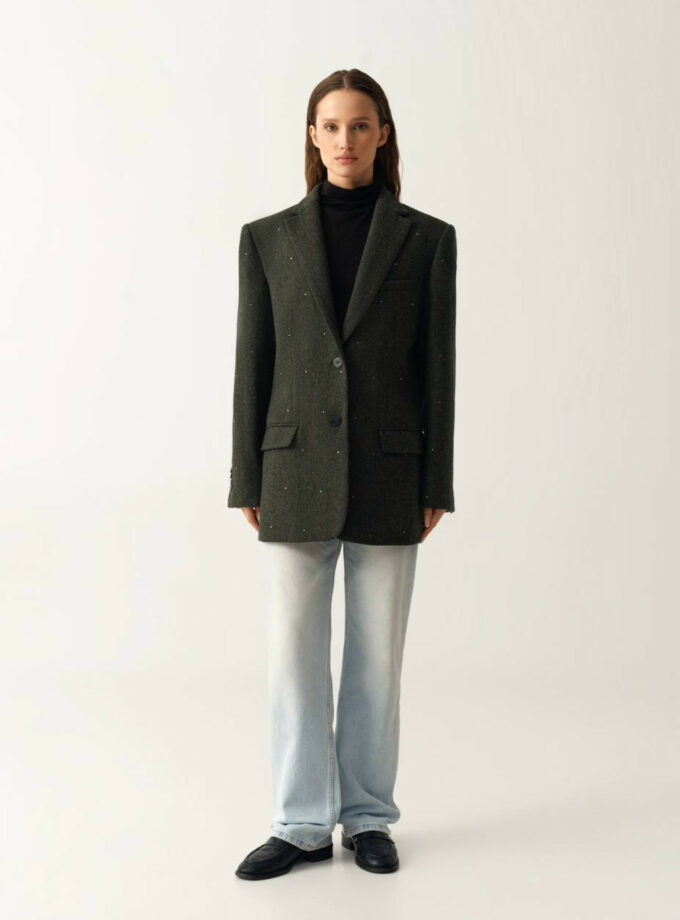 Жакет Sabotage з цупкої вовни зелений