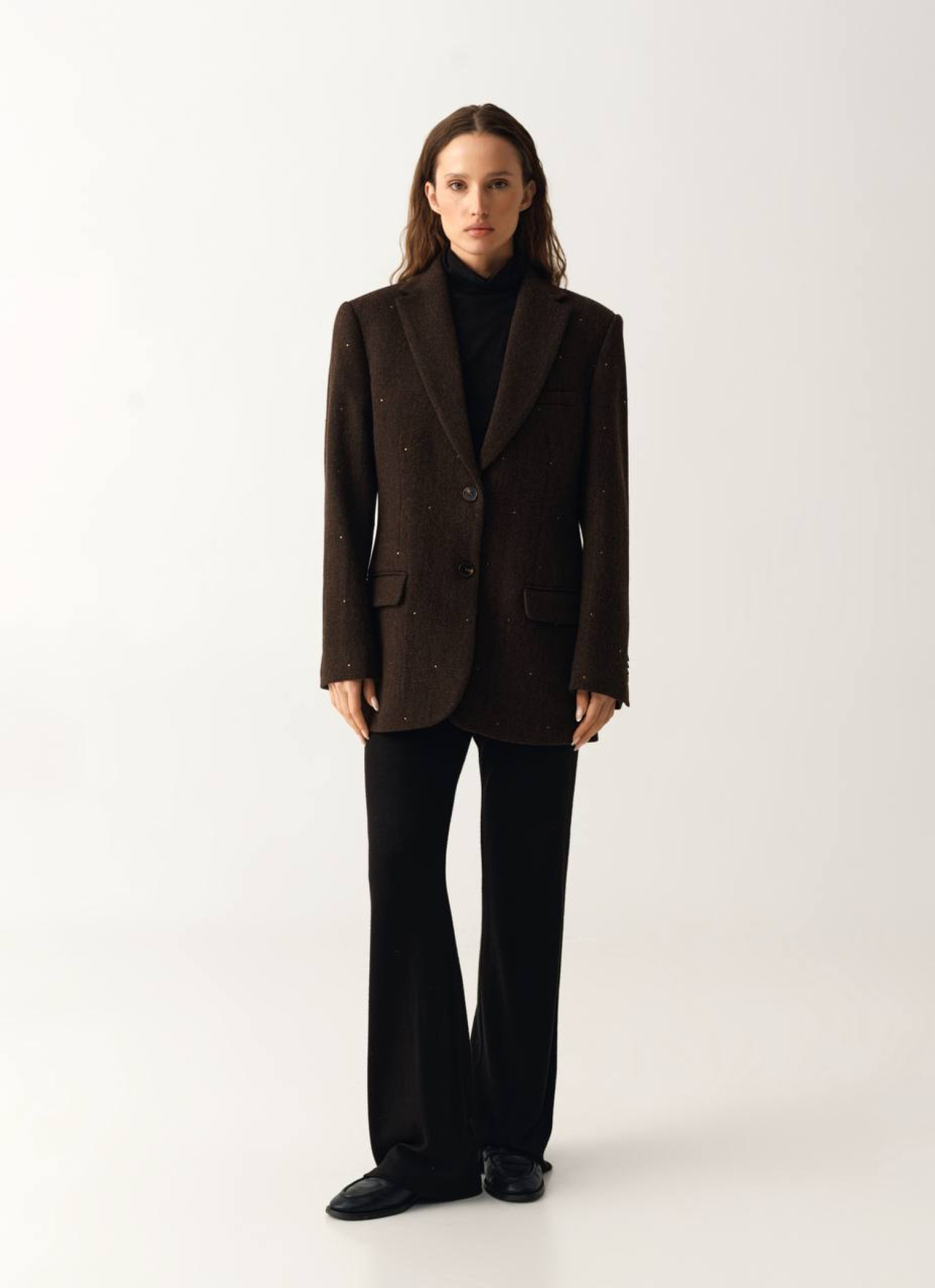 Жакет Sabotage з цупкої вовни коричневий - Зображення 2
