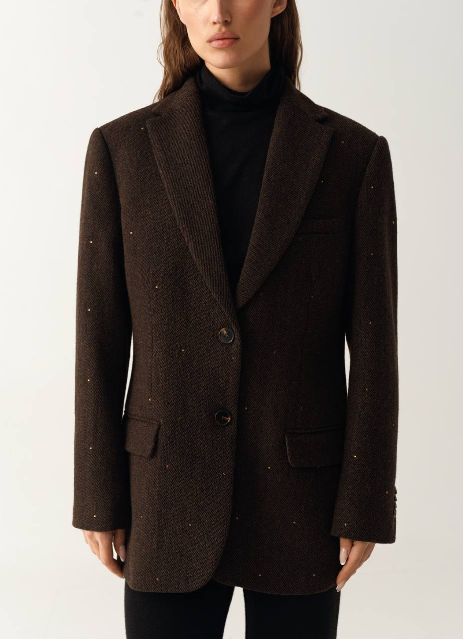 Жакет Sabotage з цупкої вовни коричневий