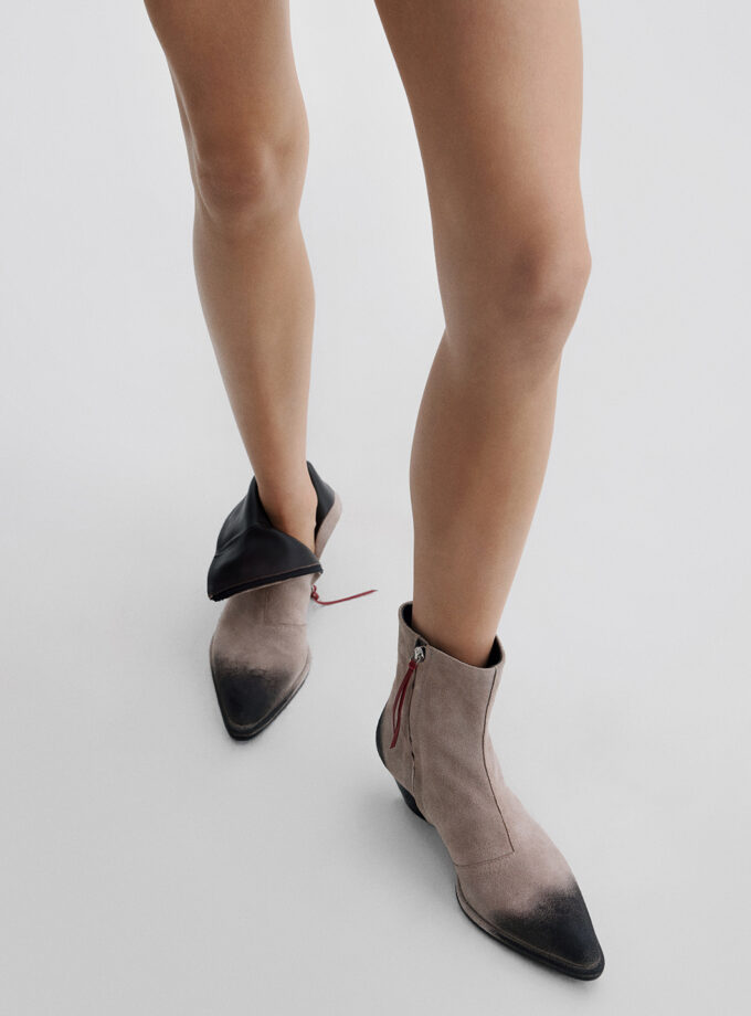 Черевики Kachorovska ROSA бежеві замшеві