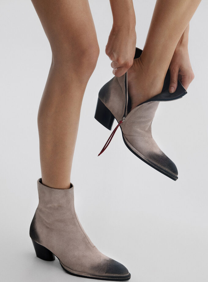 Черевики Kachorovska ROSA бежеві замшеві