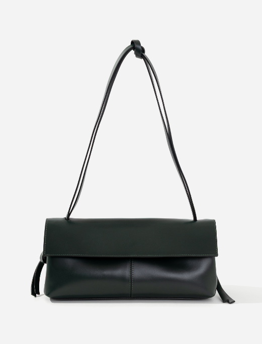 Сумка Kachorovska Rebecca Baguette 29 шкіра зелений срібло