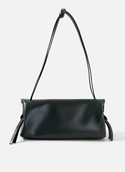 Сумка Kachorovska Rebecca Baguette 29 шкіра зелений срібло