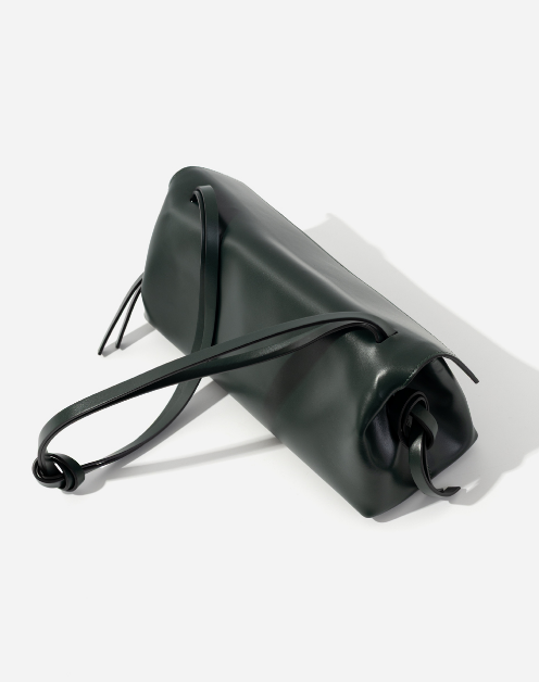 Сумка Kachorovska Rebecca Baguette 29 шкіра зелений срібло