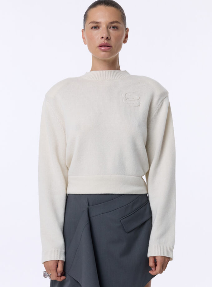 Светер Bazhane Pumped sweater молочний