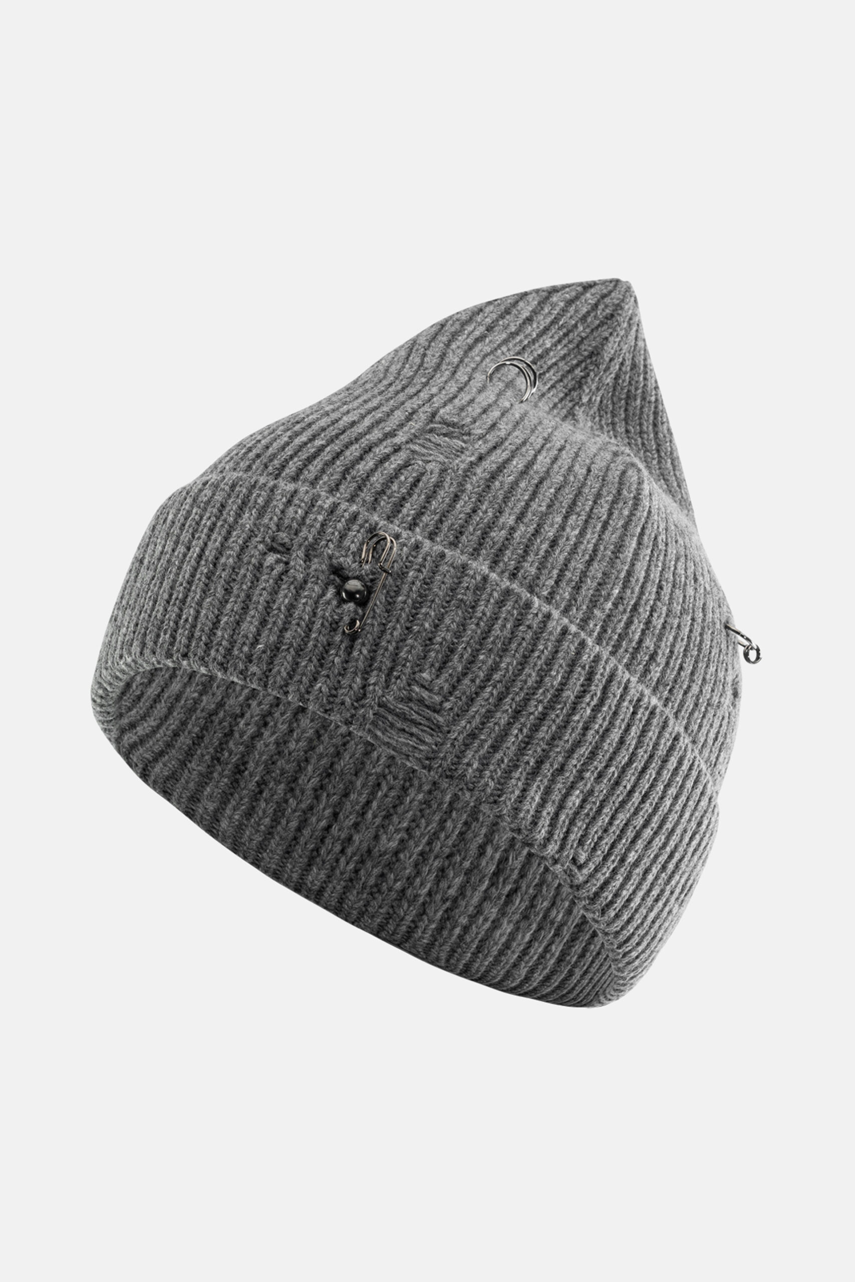 Шапка Bazhane Kurt Beanie з пірсингом сірий - Зображення 3